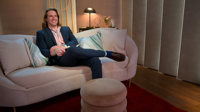 Joey Leveille in episode 801 of Love Is Blind. Cr. Courtesy of Netflix © 2025