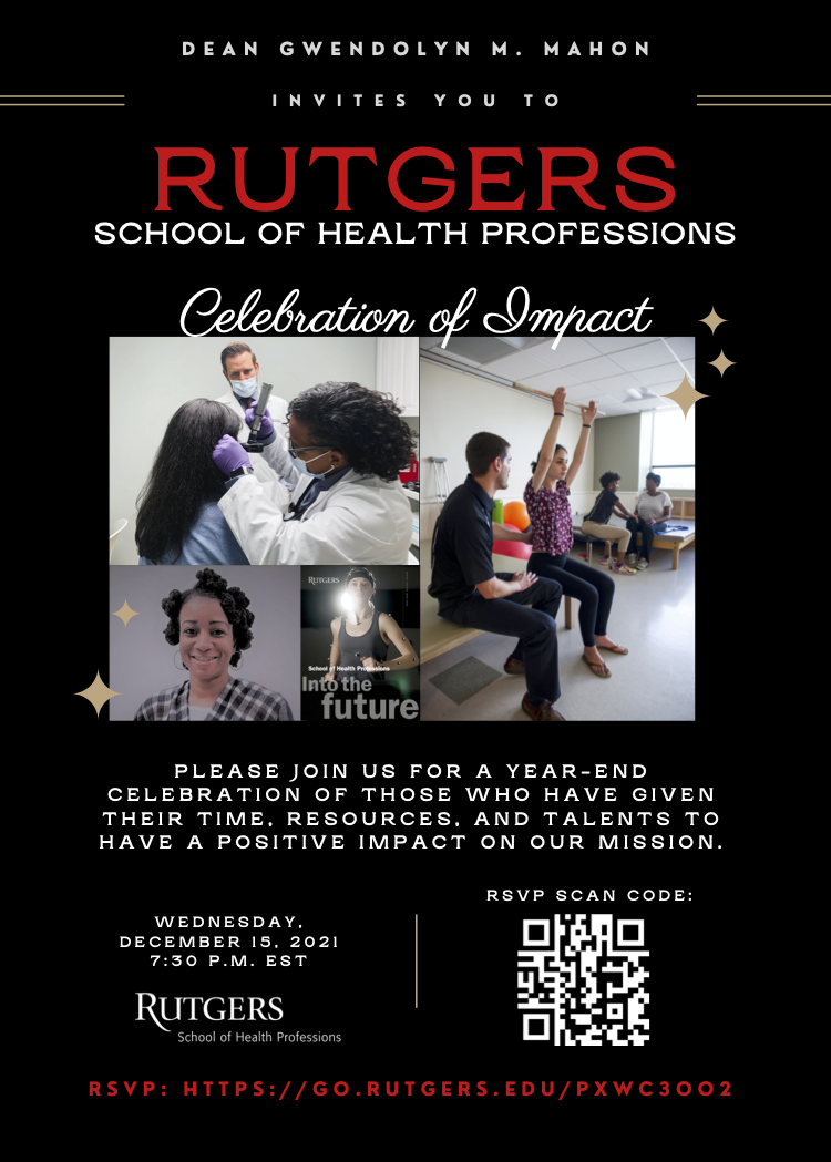 Celebration of Impact Rutgers School of Health Professions