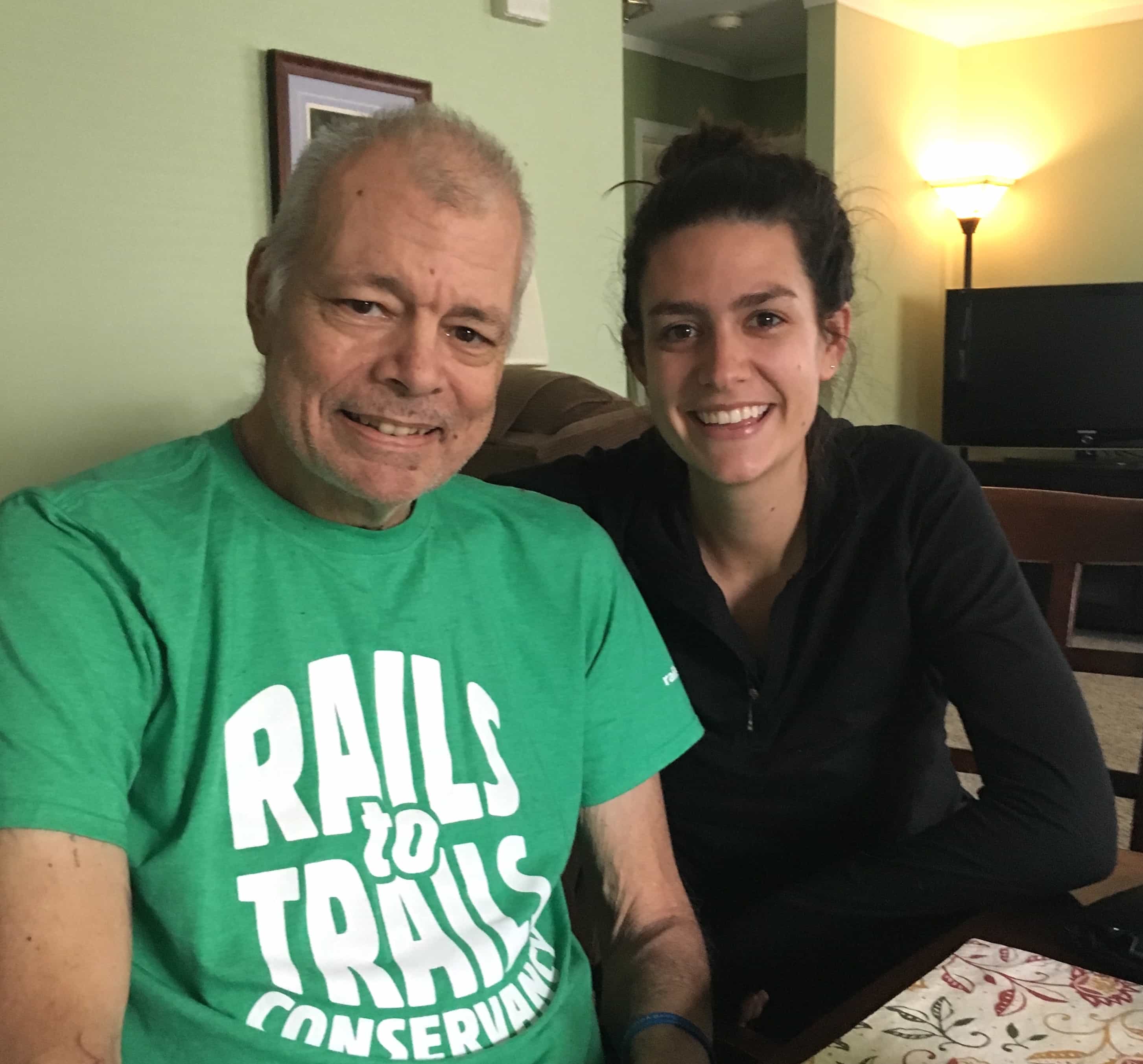 Laura Allen and her father Tom, after Laura donated her kidney to her father.