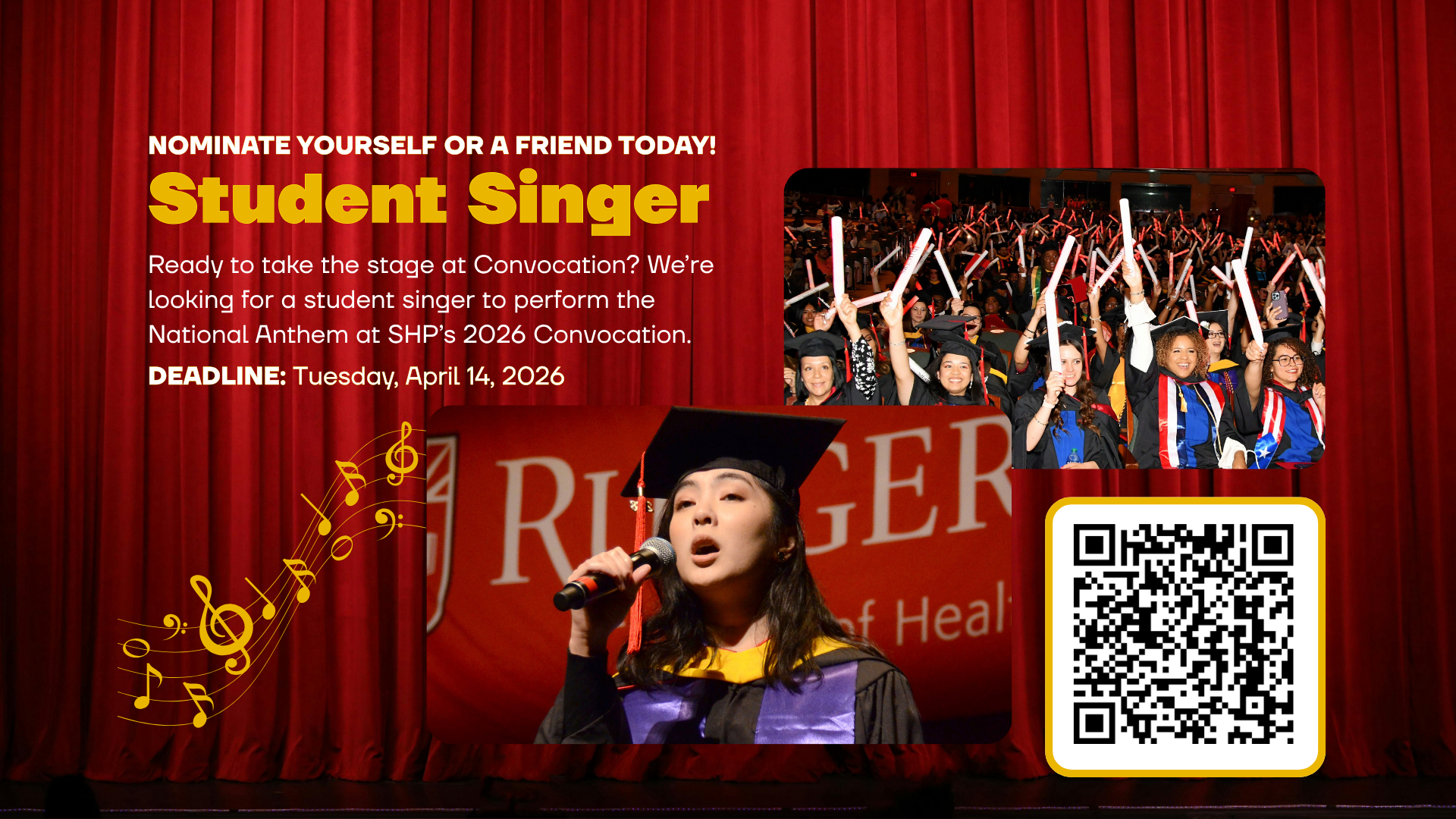 Nomination for Convocation Student Singer Flyer