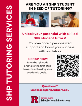 Tutoring Flyer: Unlock your potential with skilled SHP student tutors!