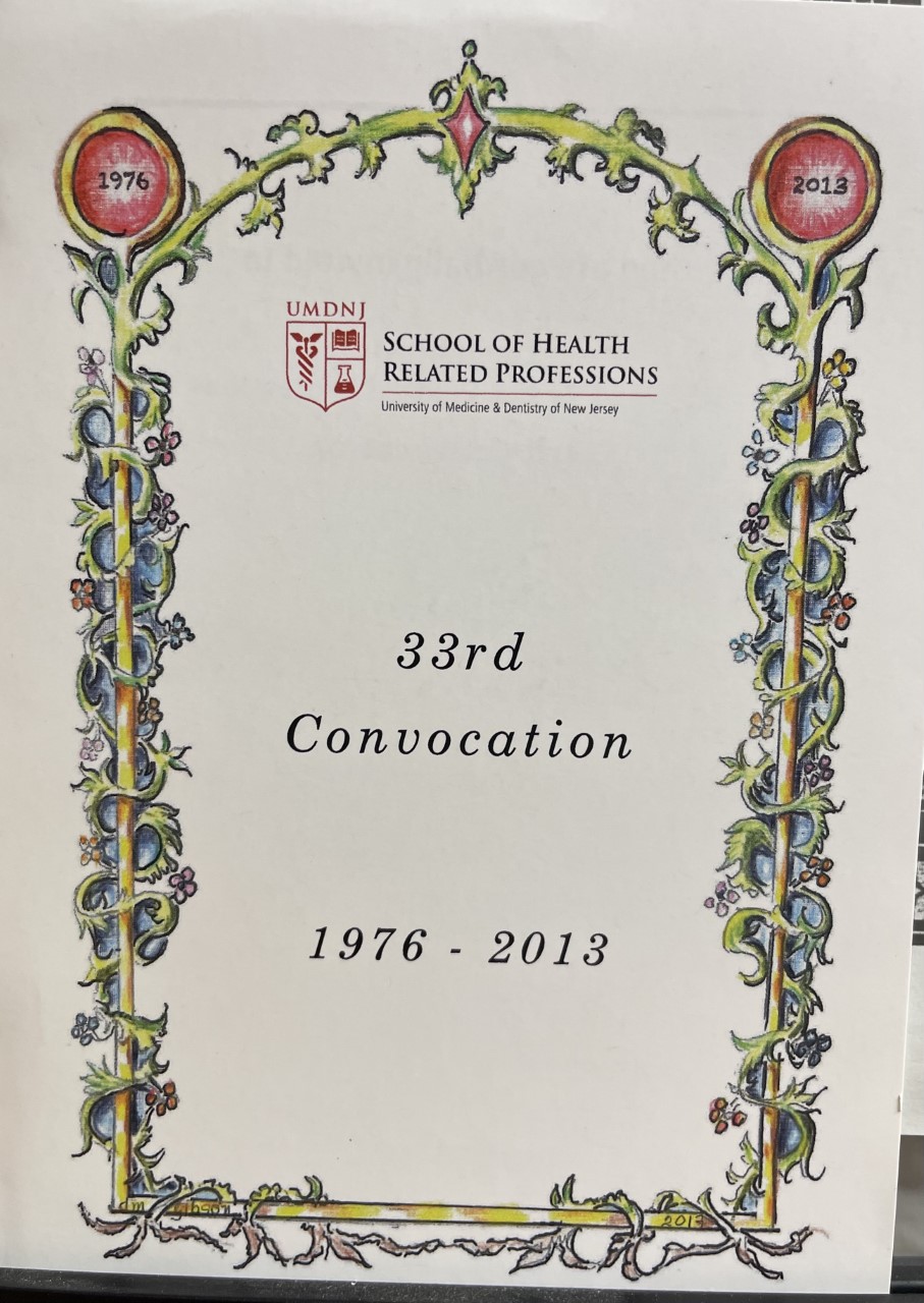 The cover of the 2013 Convocation booklet
